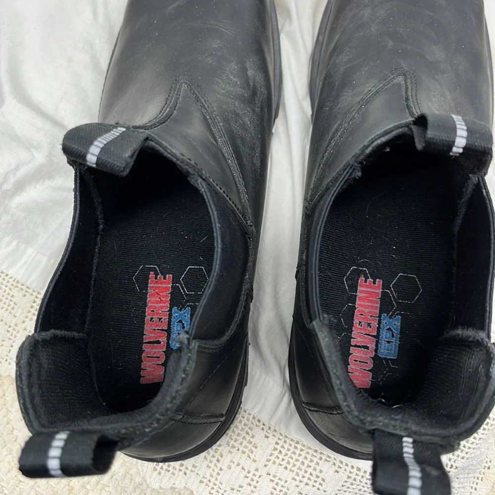 WOLVERINE Black Leather EPX Romeo Safety Toe boots, Size 12 - Picture 8 of 11